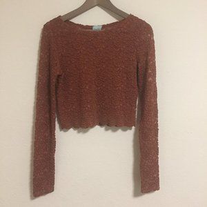 🌻 Audrey Lace Sheer Crop Top size S